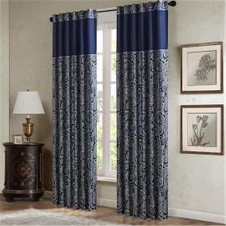 Madison Park Madison Park MP40-4896 50 x 84 in. Jacquard Panel Pair Curtains; Navy MP40-4896
